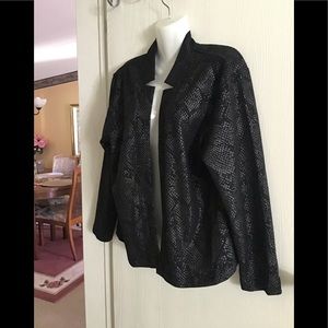Bon worth Jacket snake pattern black silver size Small/P great for Holid…